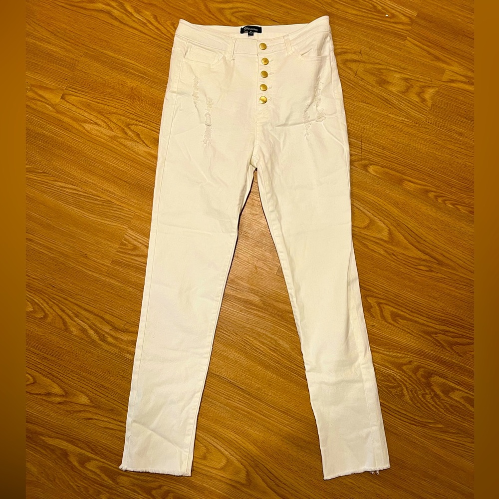 White jean pants